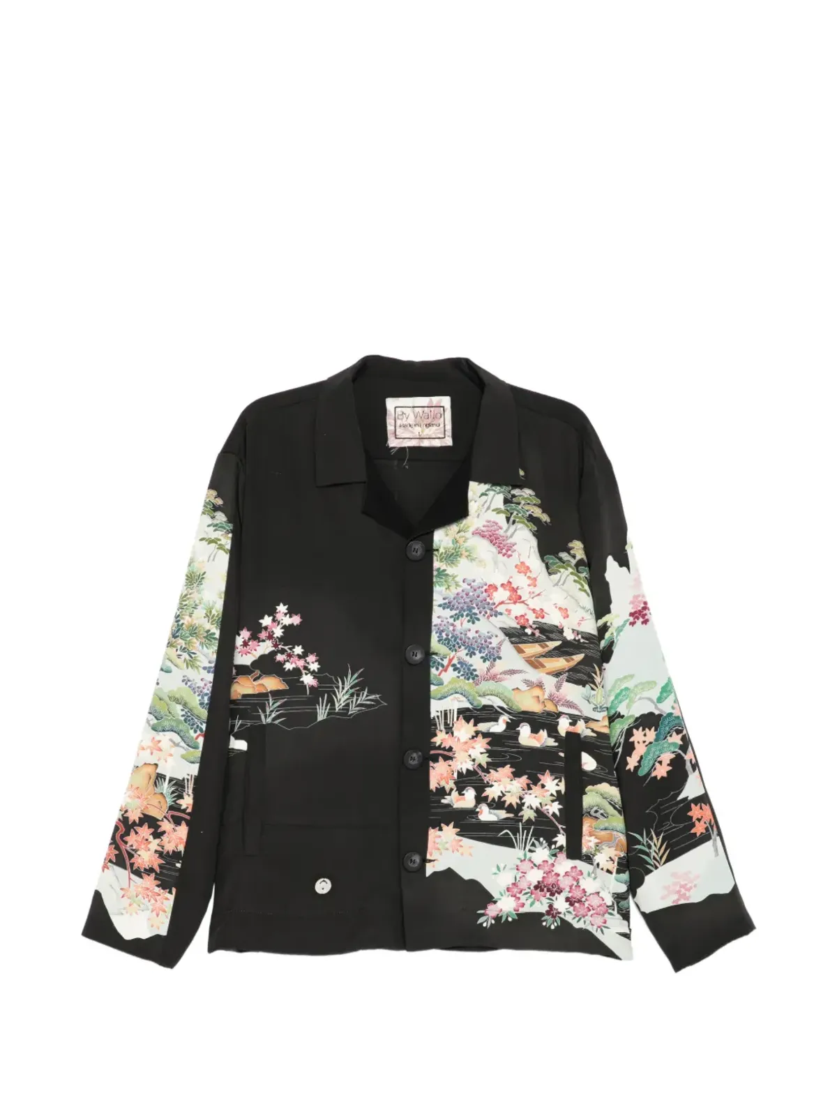 By Walid Chinese Repatch Rain Jacket - Black - 画像1