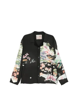 By Walid Chinese Repatch Rain Jacket - Black - サムネイル1