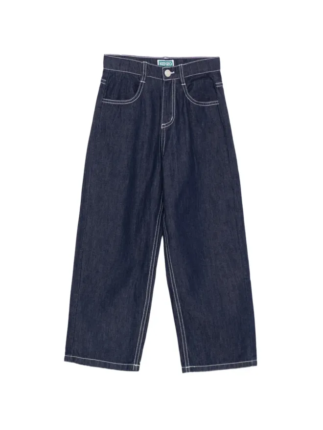 Kenzo Kids Kenzo Kids ロゴパッチジーンズ - ブルーの商品画像