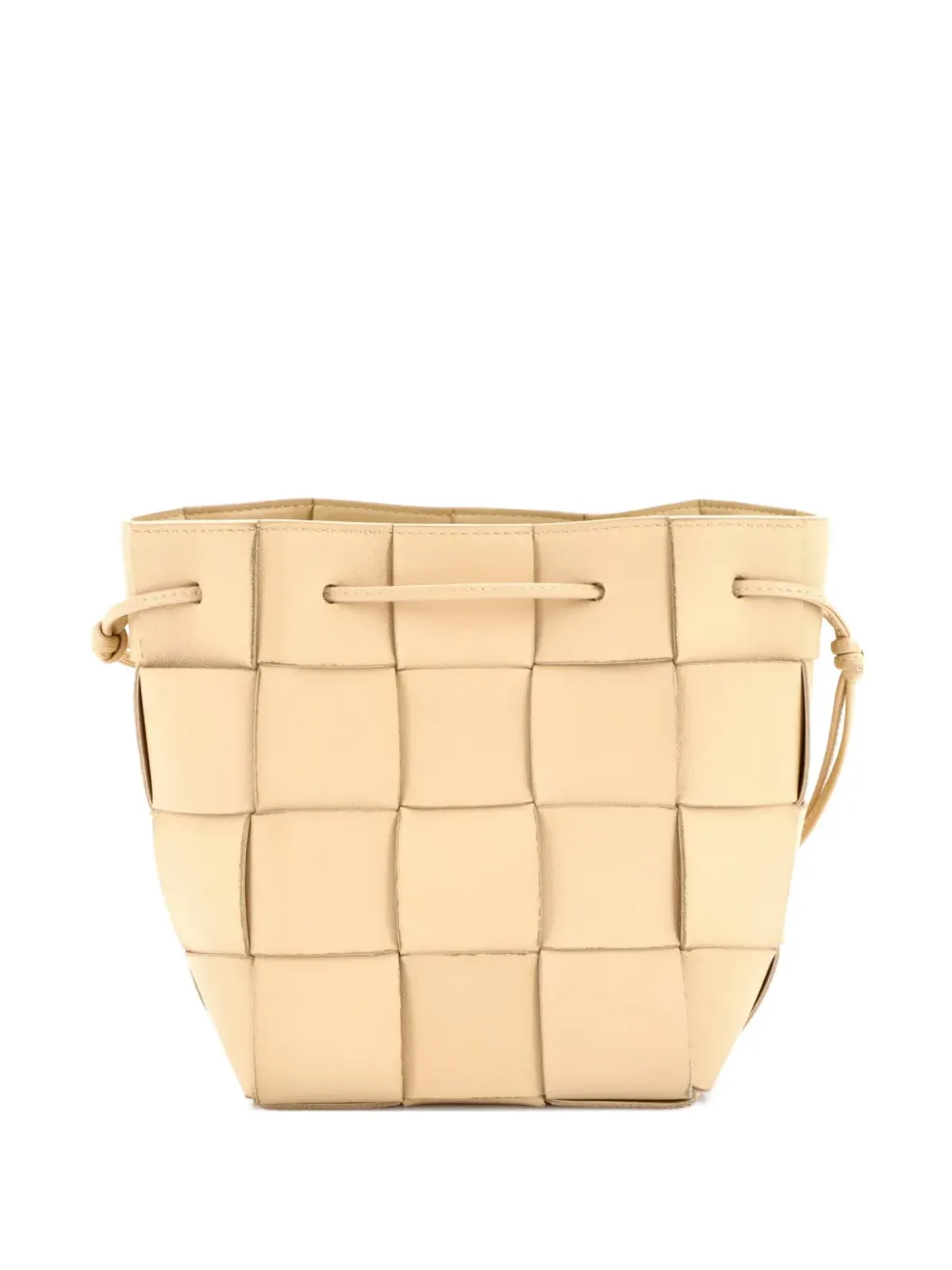 Bottega Veneta Pre-Owned Cassette Maxi Intrecciato Leather Small bucket bag - Neutrals - 画像4