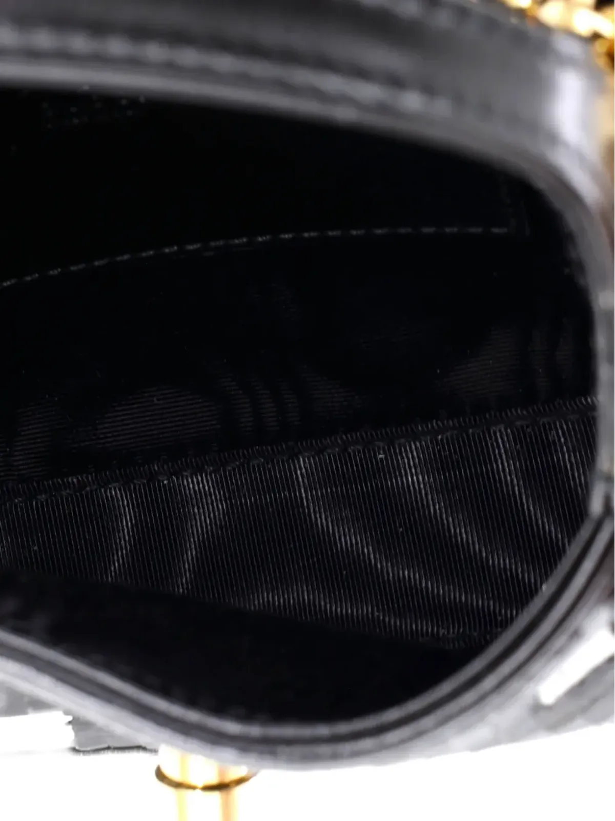 Gucci Pre-Owned ジャッキー1961 チェーン ホーボー スパンコール装飾 サテン×レザー ミニ クロスボディバッグ - ブラック - 画像5