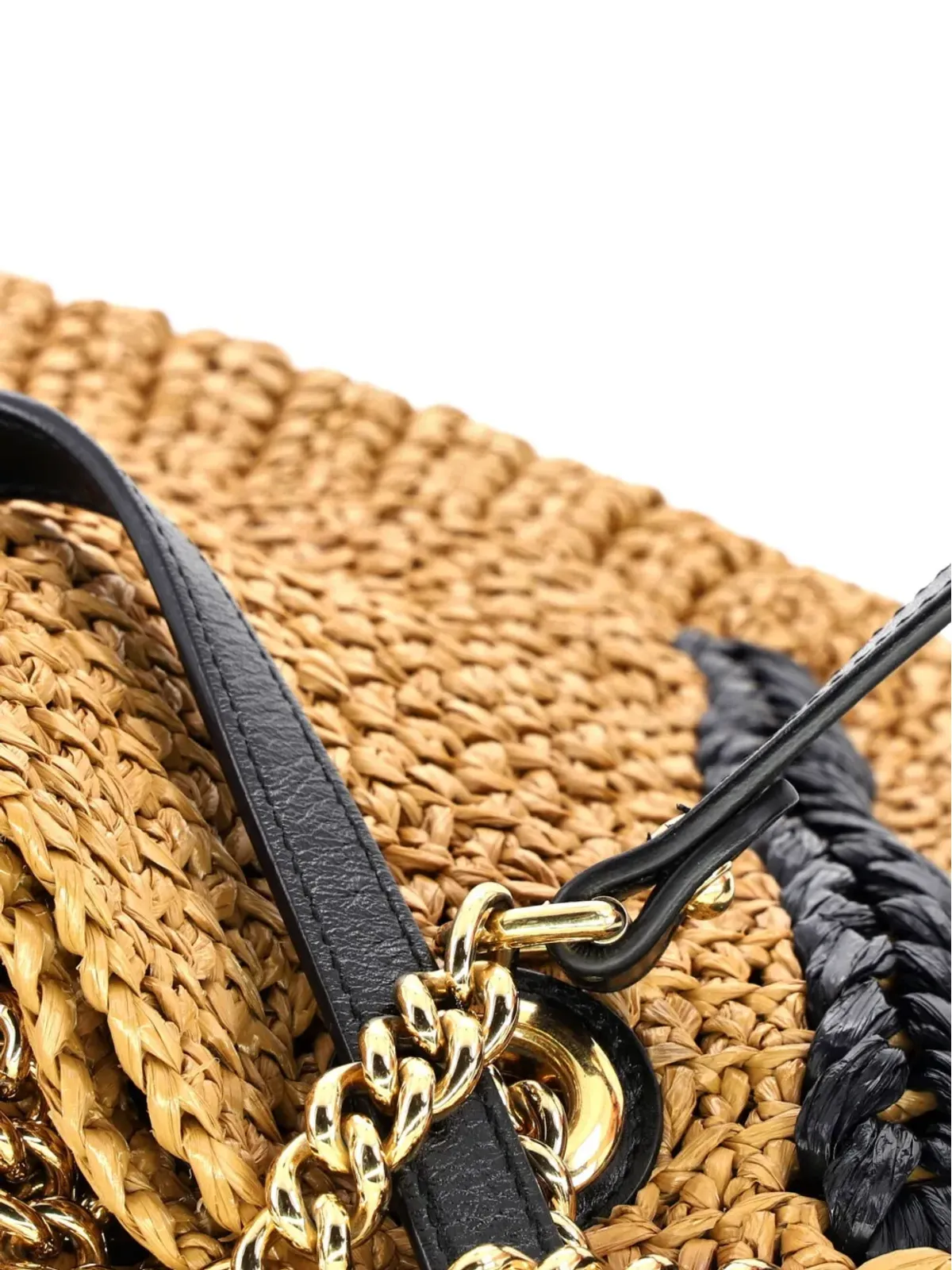 Gucci Pre-Owned GG Marmont Chain Raffia tote bag - Brown - 画像5