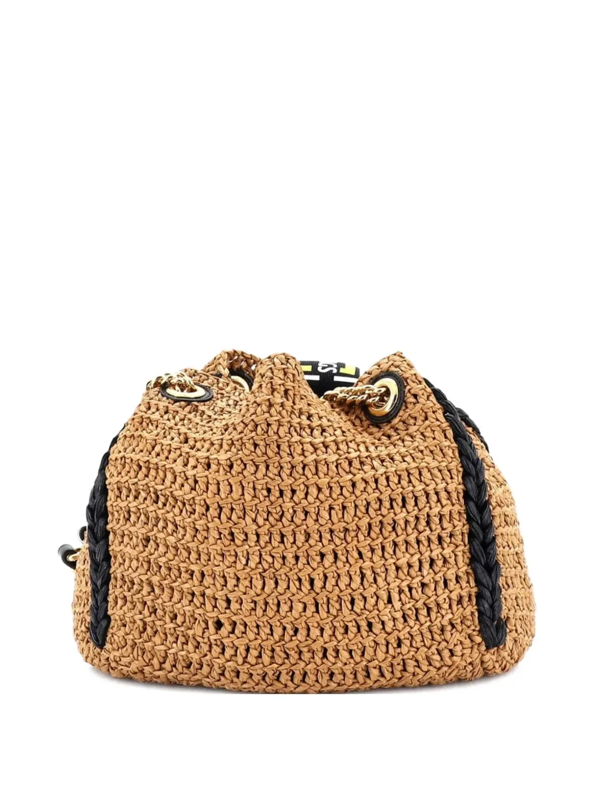 Gucci Pre-Owned GG Marmont Chain Raffia tote bag - Brown - 画像4