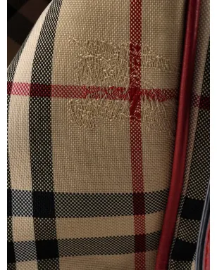 Burberry ビンテージ カンタベリー・ホースフェリーチェック・キャンバス・トートバッグ - サムネイル5