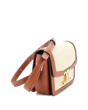 Celine Pre-Owned Triomphe Shoulder Bag Canvas with Leather Teen crossbody bag - Neutrals - サムネイル3