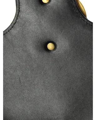 Gucci Pre-Owned Pearly GG Marmont Flap Bag Embellished Matelasse Leather Medium shoulder bag - Black - サムネイル4