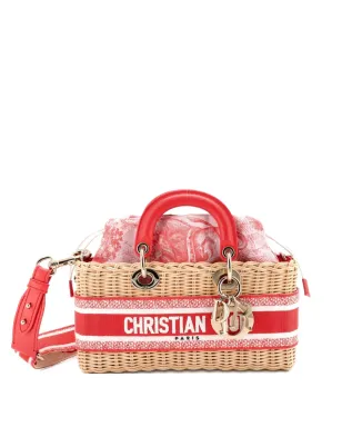 Christian Dior Pre-Owned Dioriviera Lady D-Joy Bag ウィッカーとトワル・ド・ジュイ ジャカード ミディアム サッチェル - サムネイル1