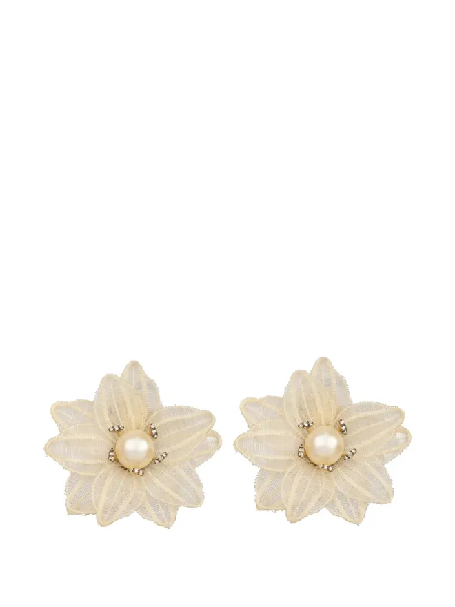 SILVIA FURMANOVICH SILVIA FURMANOVICH 花モチーフ パール＆ダイヤモンド ピアス（ゴールド）の商品画像