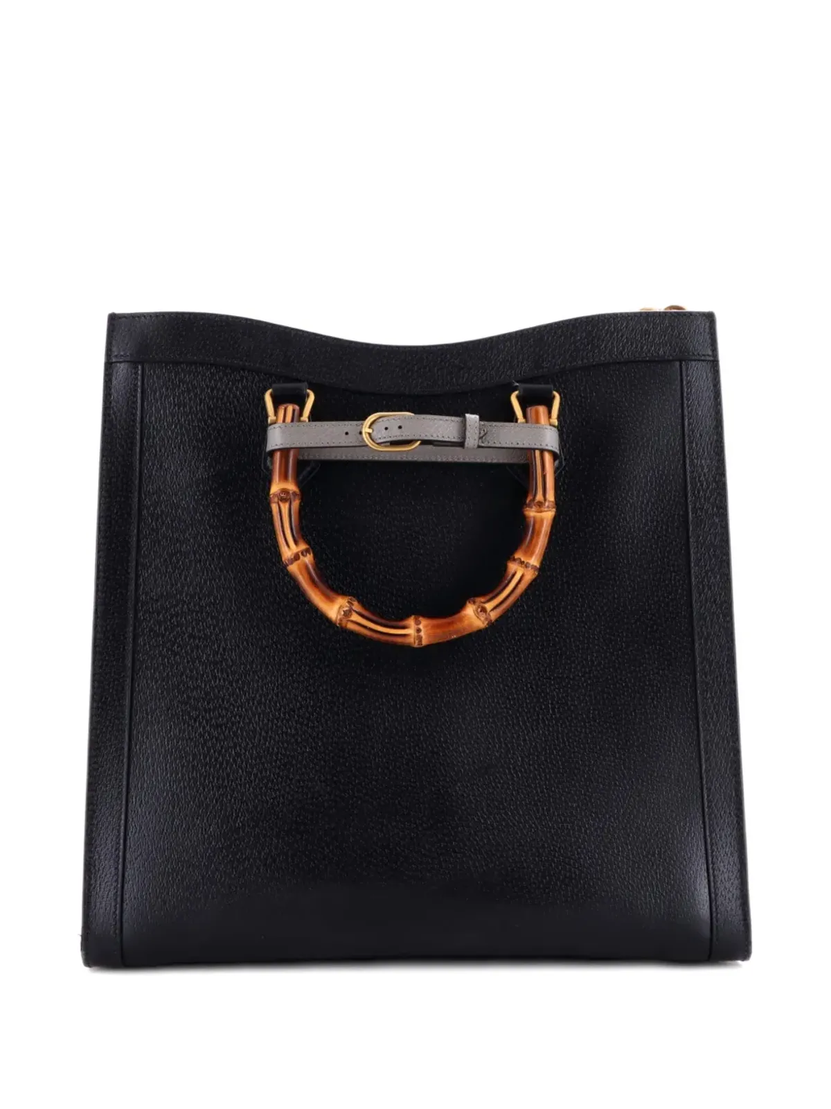 Gucci Pre-Owned ディアナ NM バンブーハンドル レザートートバッグ - ブラック - 画像2