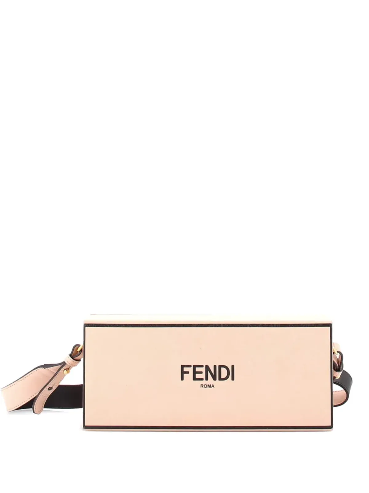 Fendi Pre-Owned ロゴ水平ボックス型クロスボディバッグ レザー ブラック - 画像1