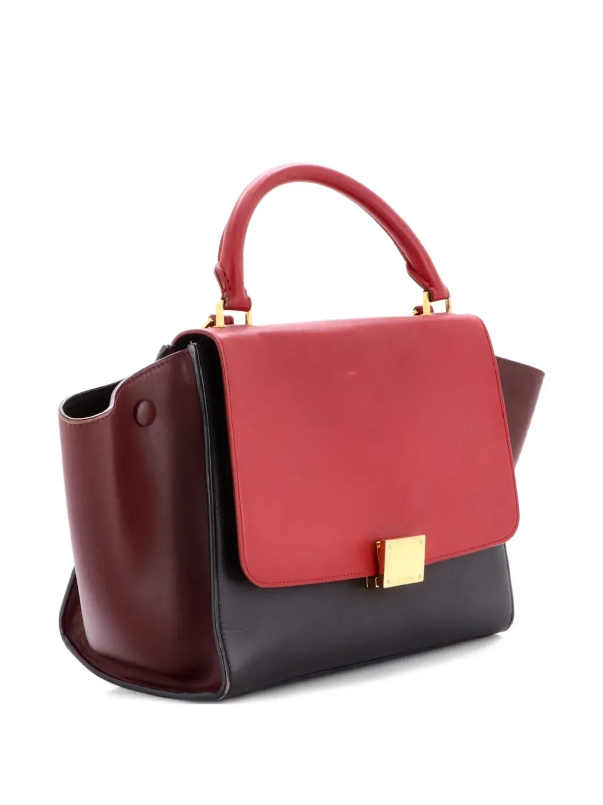 Celine Pre-Owned トリコロール トラペーズバッグ レザー サッチェル - 画像2