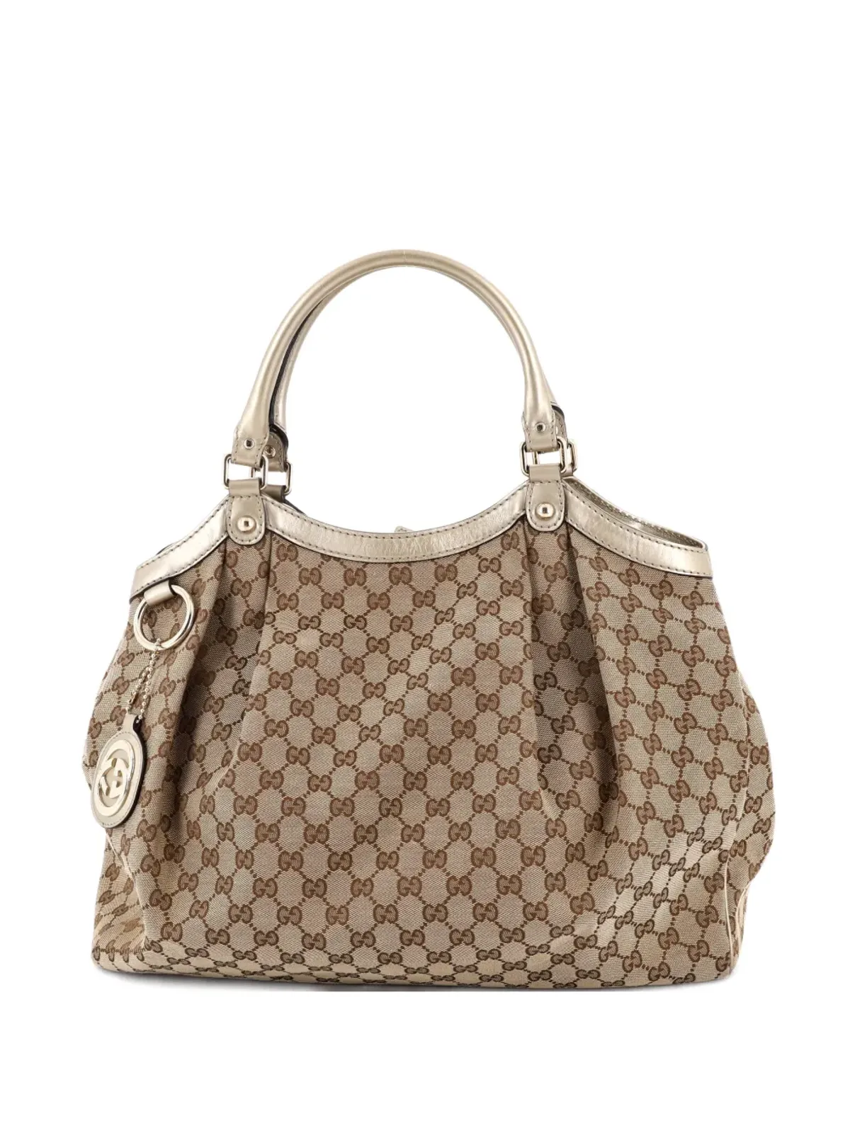 Gucci Pre-Owned Sukey GG Canvas with Leather Large tote bag - Brown - 画像1