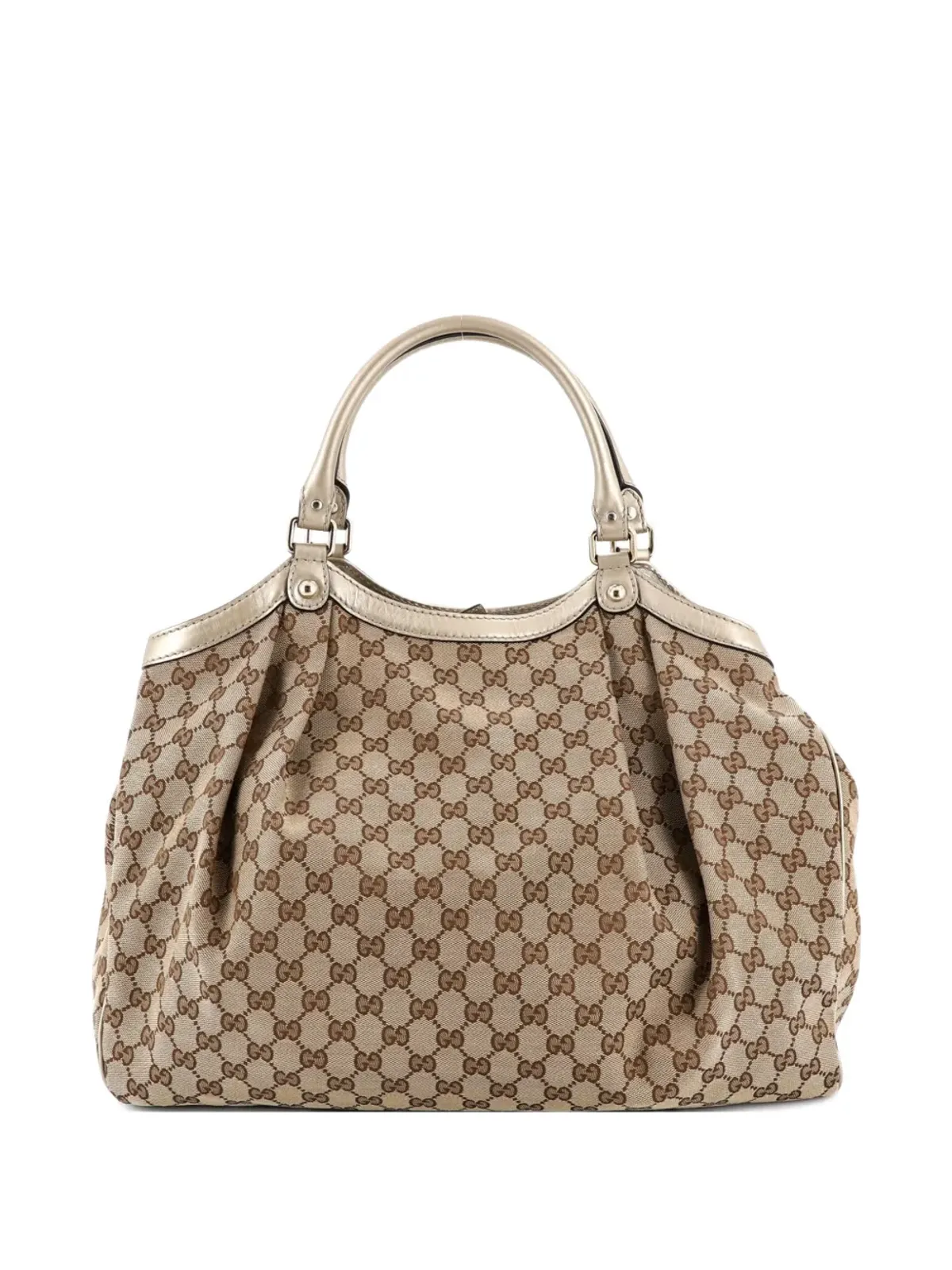 Gucci Pre-Owned Sukey GG Canvas with Leather Large tote bag - Brown - 画像2
