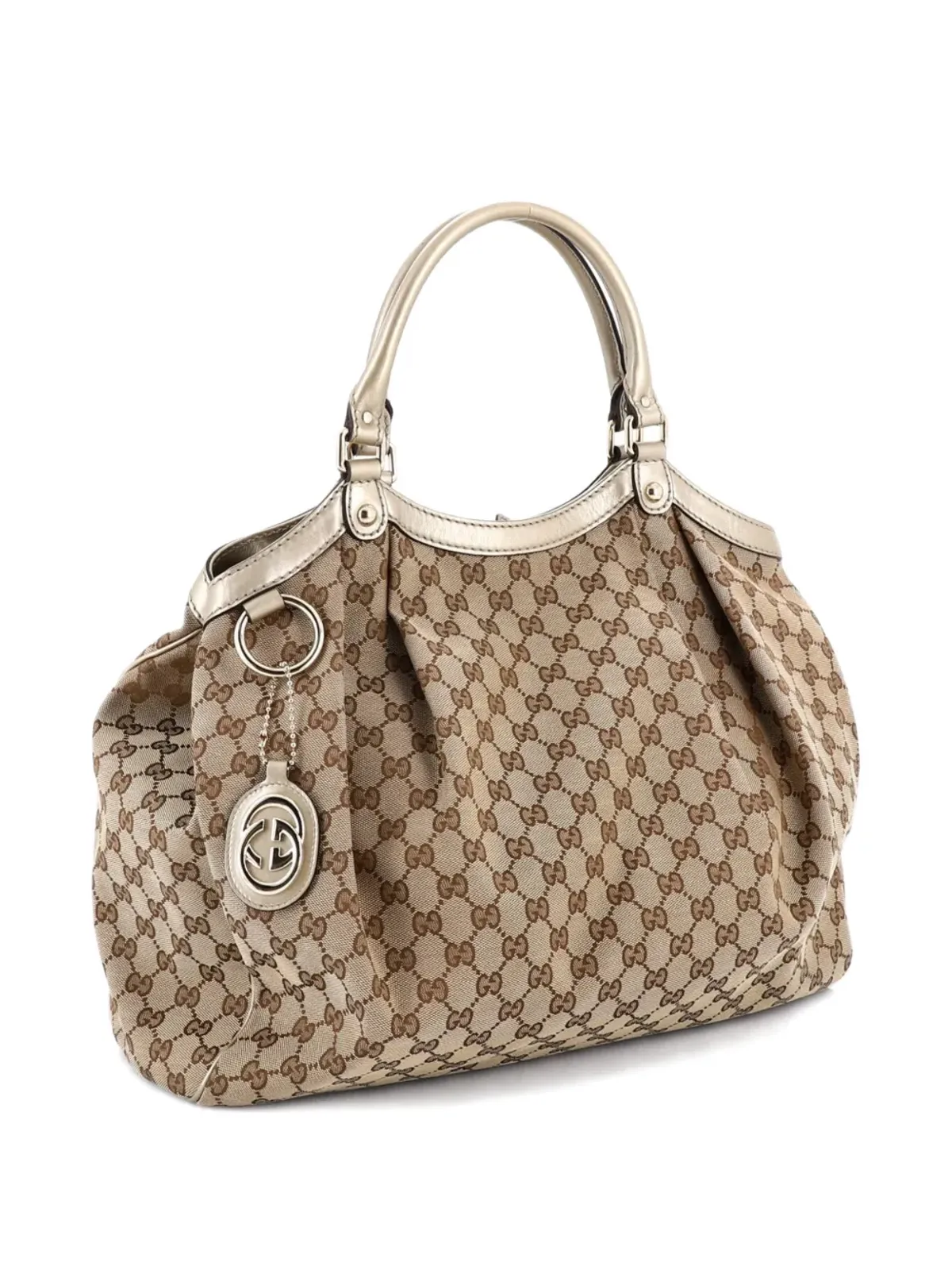 Gucci Pre-Owned Sukey GG Canvas with Leather Large tote bag - Brown - 画像3