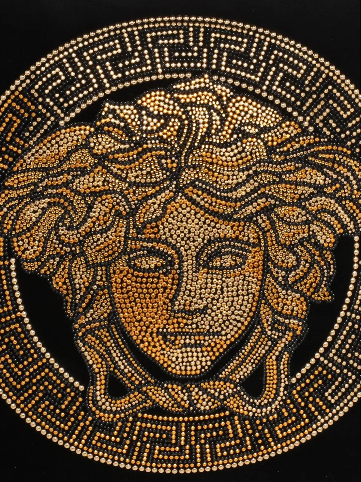 Versace Home ビーズ付きメデューサ柄クッション - ブラック - 画像3