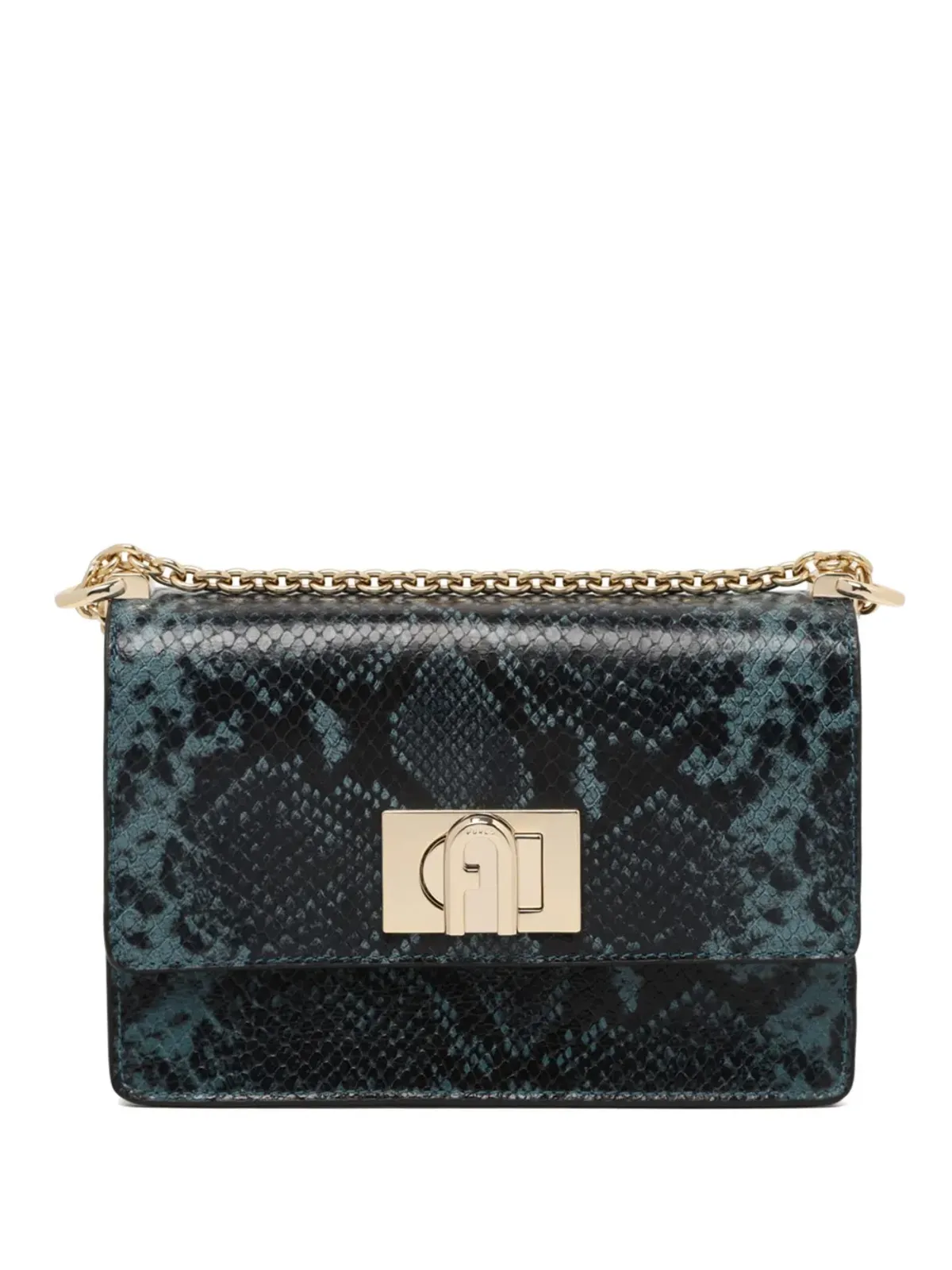 Furla ヘビ柄ショルダーバッグ - 画像1