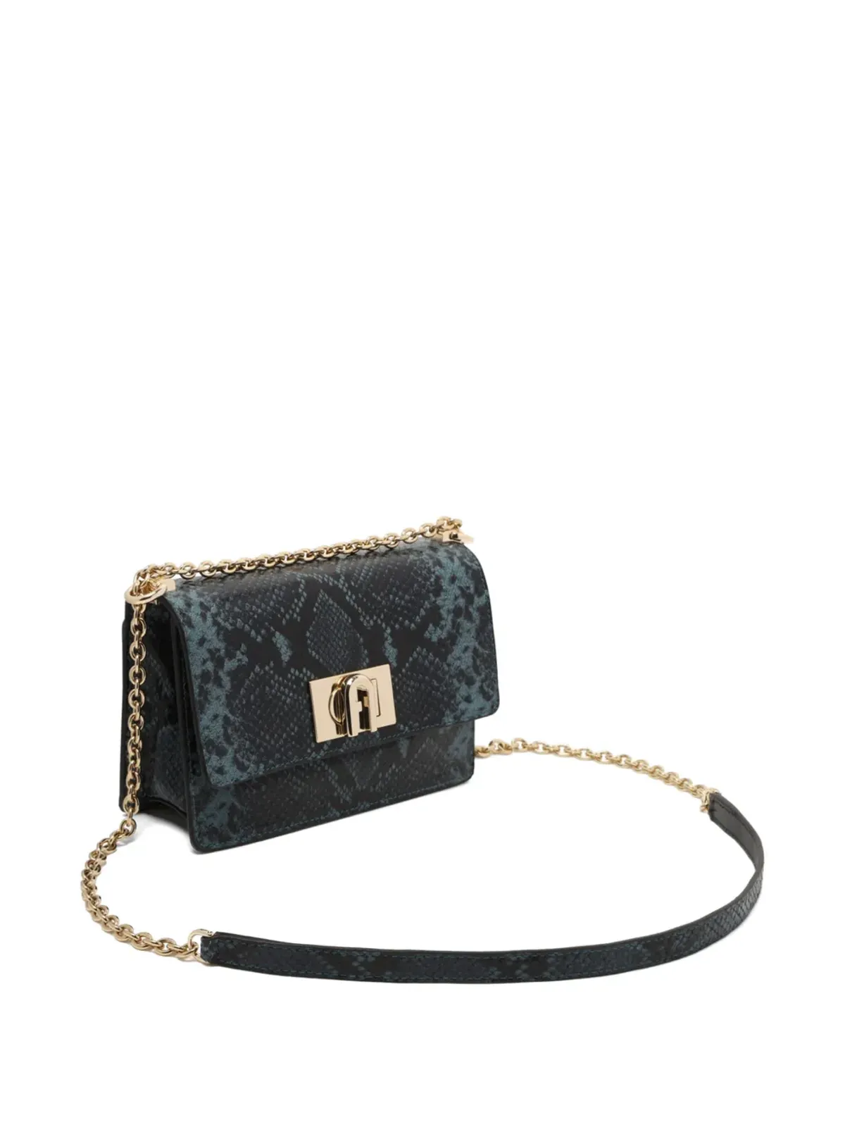 Furla ヘビ柄ショルダーバッグ - 画像3