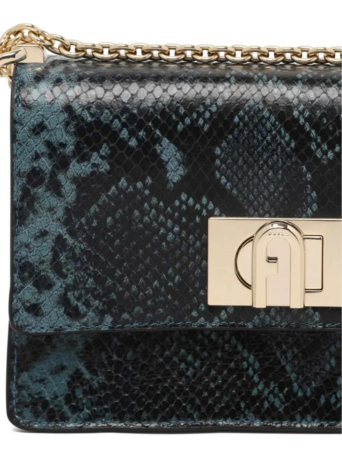 Furla ヘビ柄ショルダーバッグ - 画像4