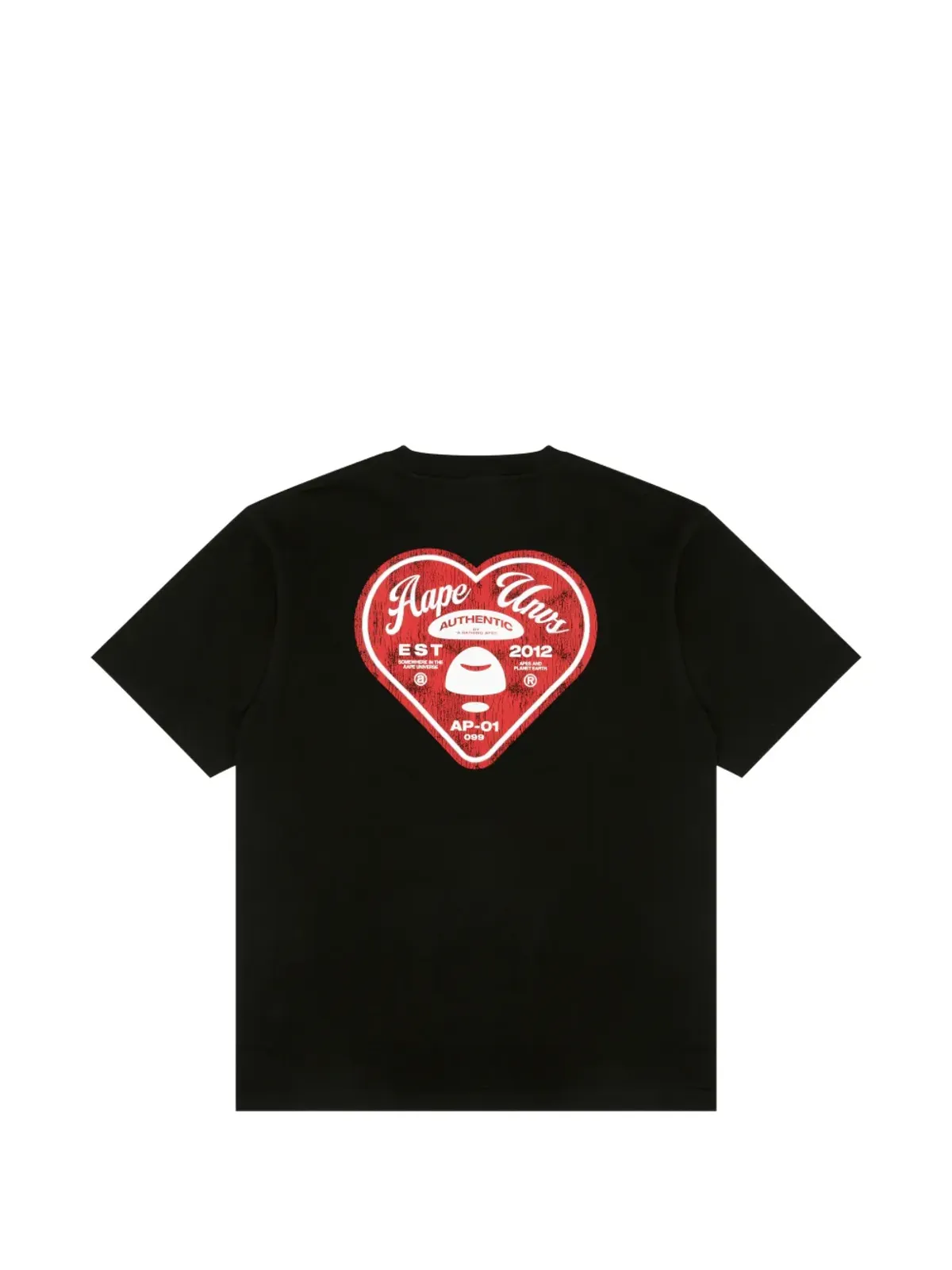 AAPE BY *A BATHING APE® ハートグラフィック Tシャツ - 画像2