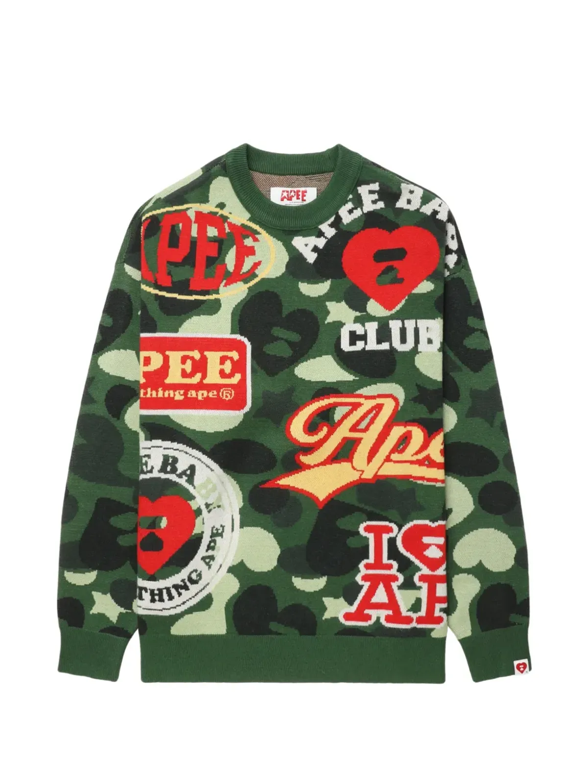 APEE™ by *A BATHING APE® カモフラージュセーター - 画像1