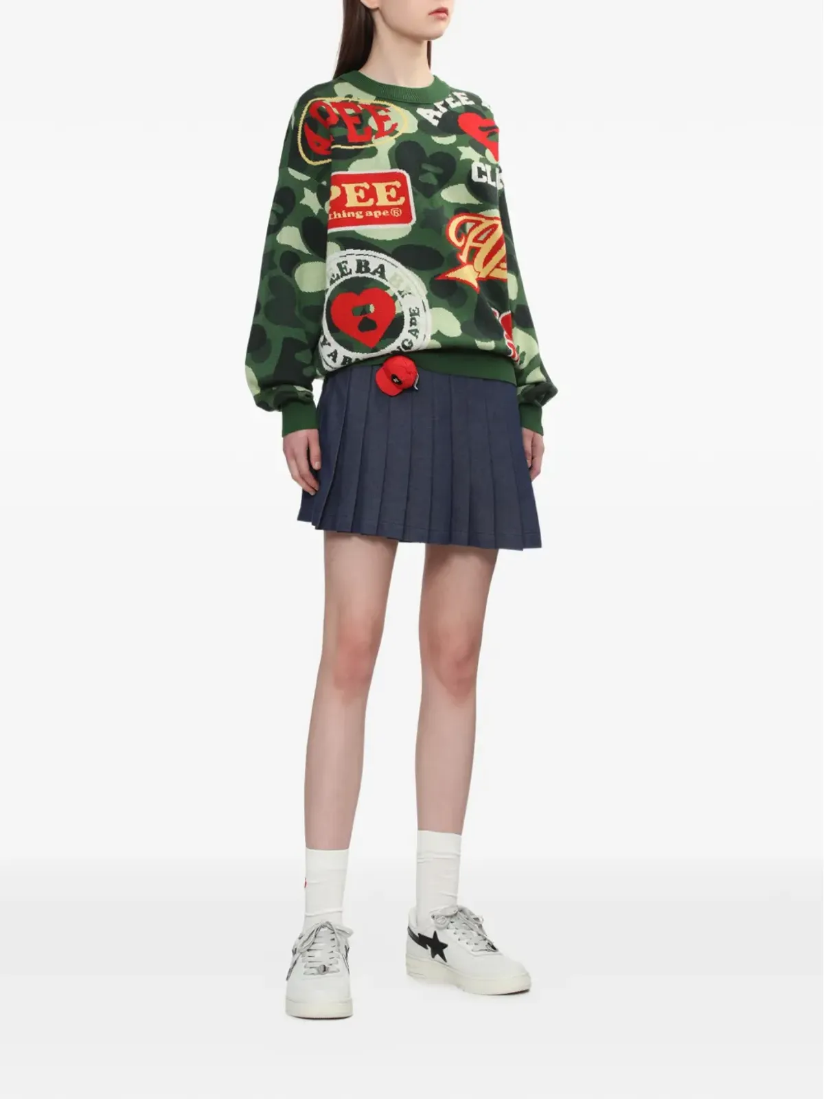 APEE™ by *A BATHING APE® カモフラージュセーター - 画像2