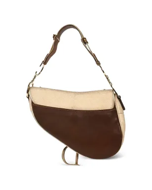 Christian Dior Pre-Owned 2003年 アップリケレザー サドルハンドバッグ - サムネイル2