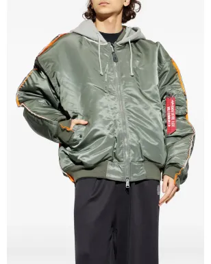 VETEMENTS フード付きボンバージャケット - サムネイル3