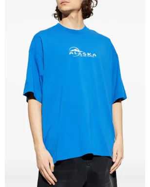 VETEMENTS cotton graphic T-shirt - Blue - サムネイル3