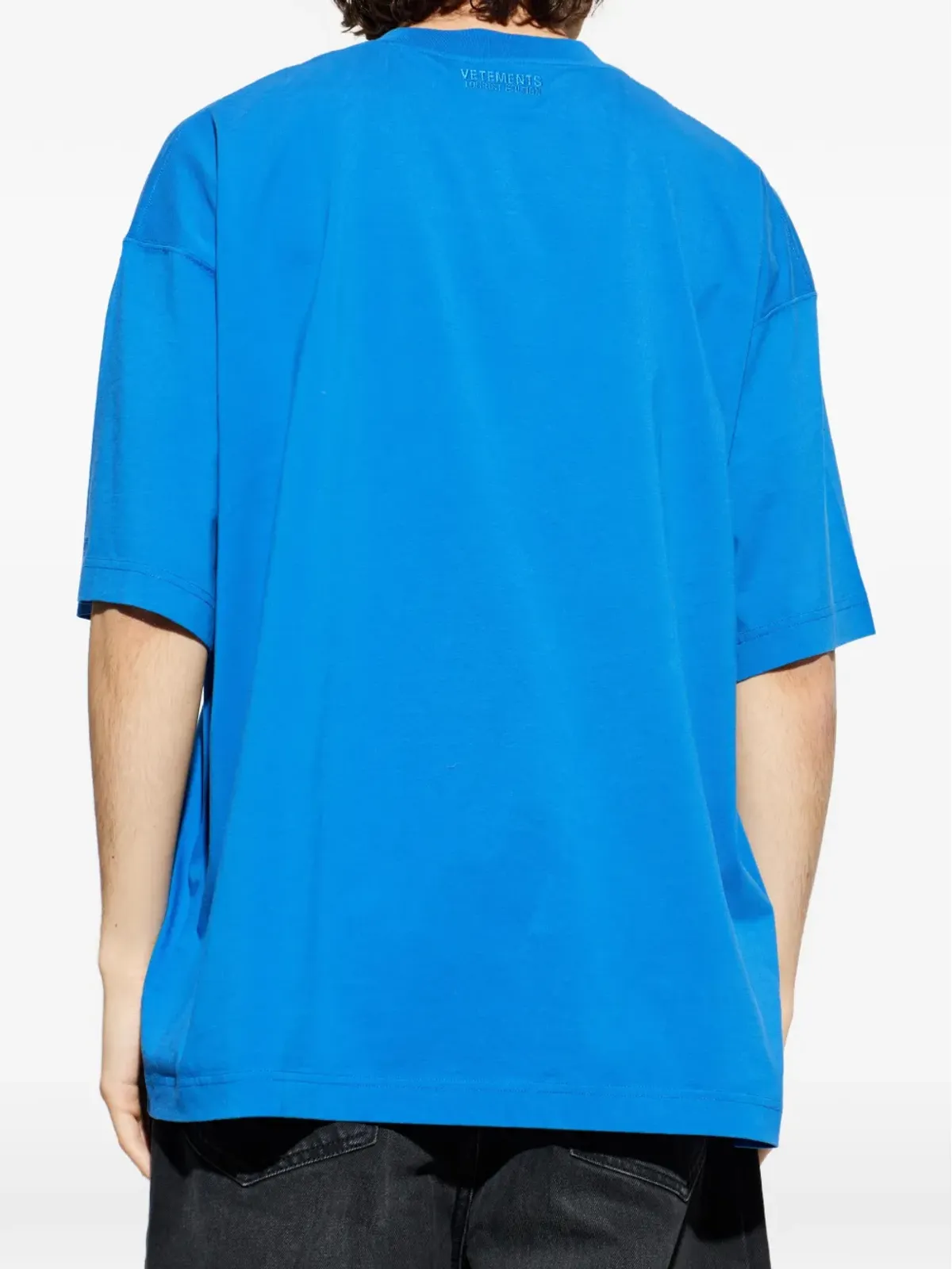 VETEMENTS cotton graphic T-shirt - Blue - 画像4