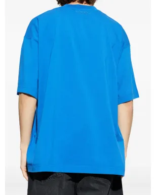 VETEMENTS cotton graphic T-shirt - Blue - サムネイル4