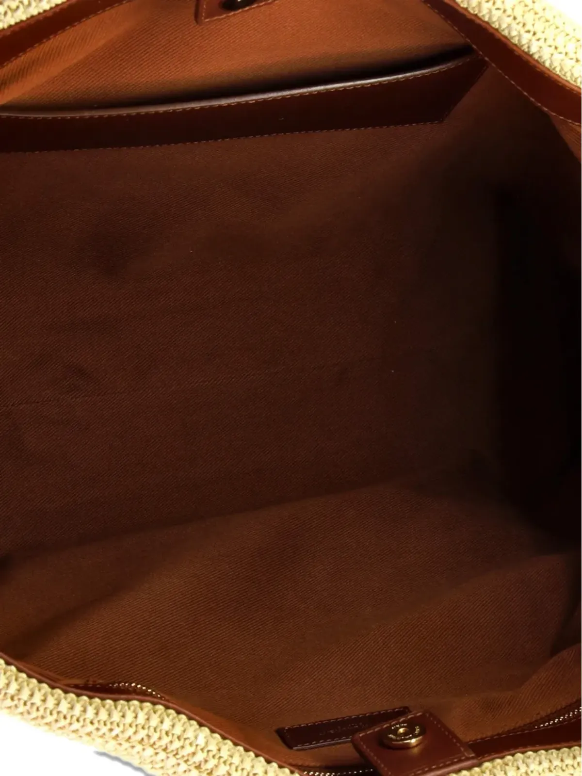 Saint Laurent Pre-Owned ショッパー ウーブン ラフィア イーストウェスト トートバッグ - 画像4