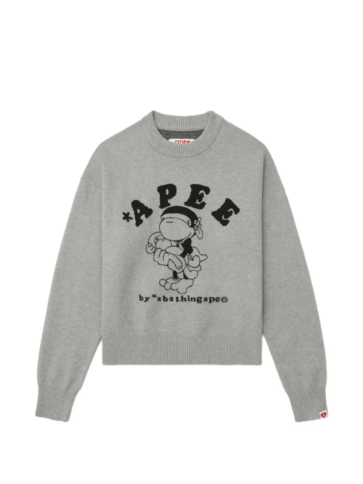 APEE™ by *A BATHING APE® クルーネックセーター - グレー - 画像1
