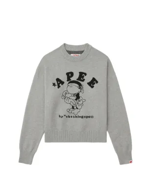 APEE™ by *A BATHING APE® クルーネックセーター - グレー - サムネイル1