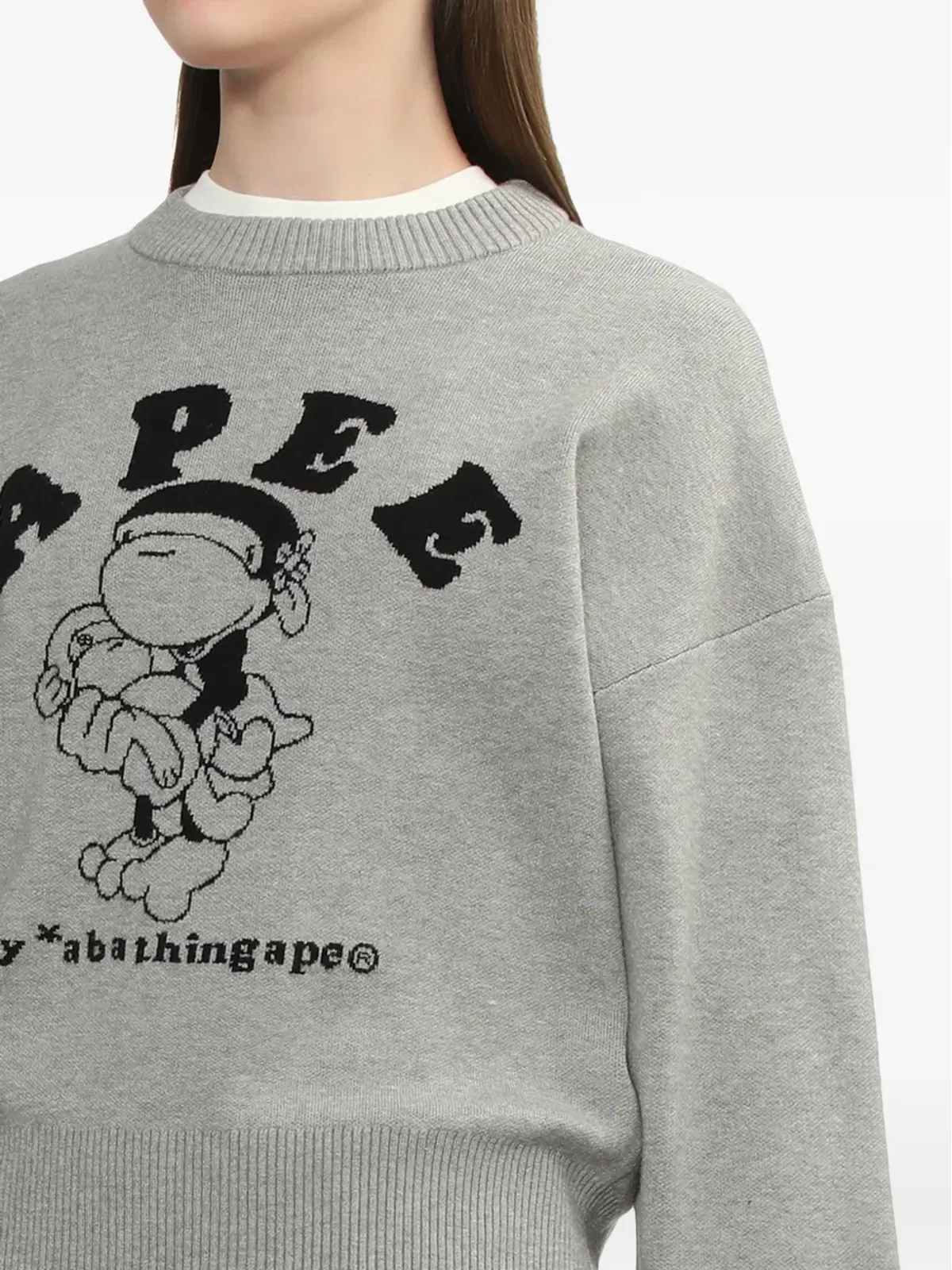 APEE™ by *A BATHING APE® クルーネックセーター - グレー - 画像5