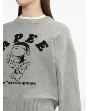APEE™ by *A BATHING APE® クルーネックセーター - グレー - サムネイル5