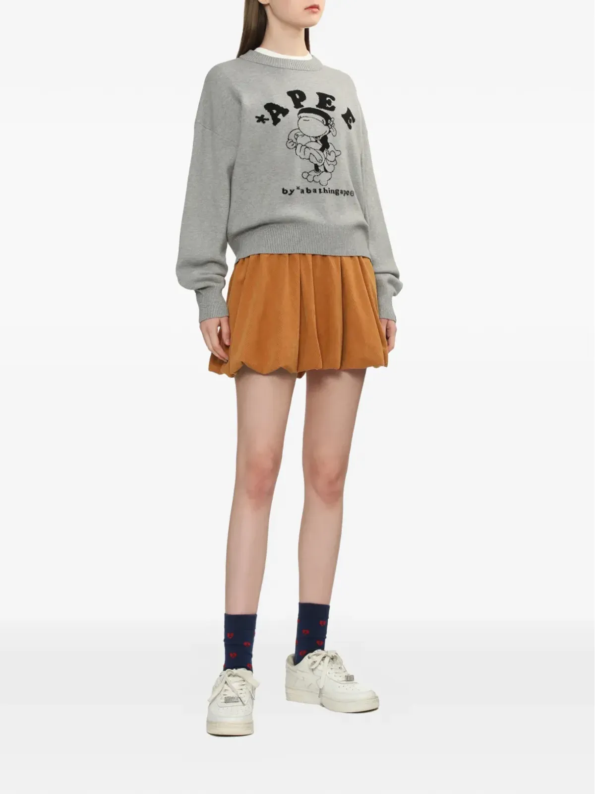 APEE™ by *A BATHING APE® クルーネックセーター - グレー - 画像2