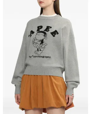 APEE™ by *A BATHING APE® クルーネックセーター - グレー - サムネイル3