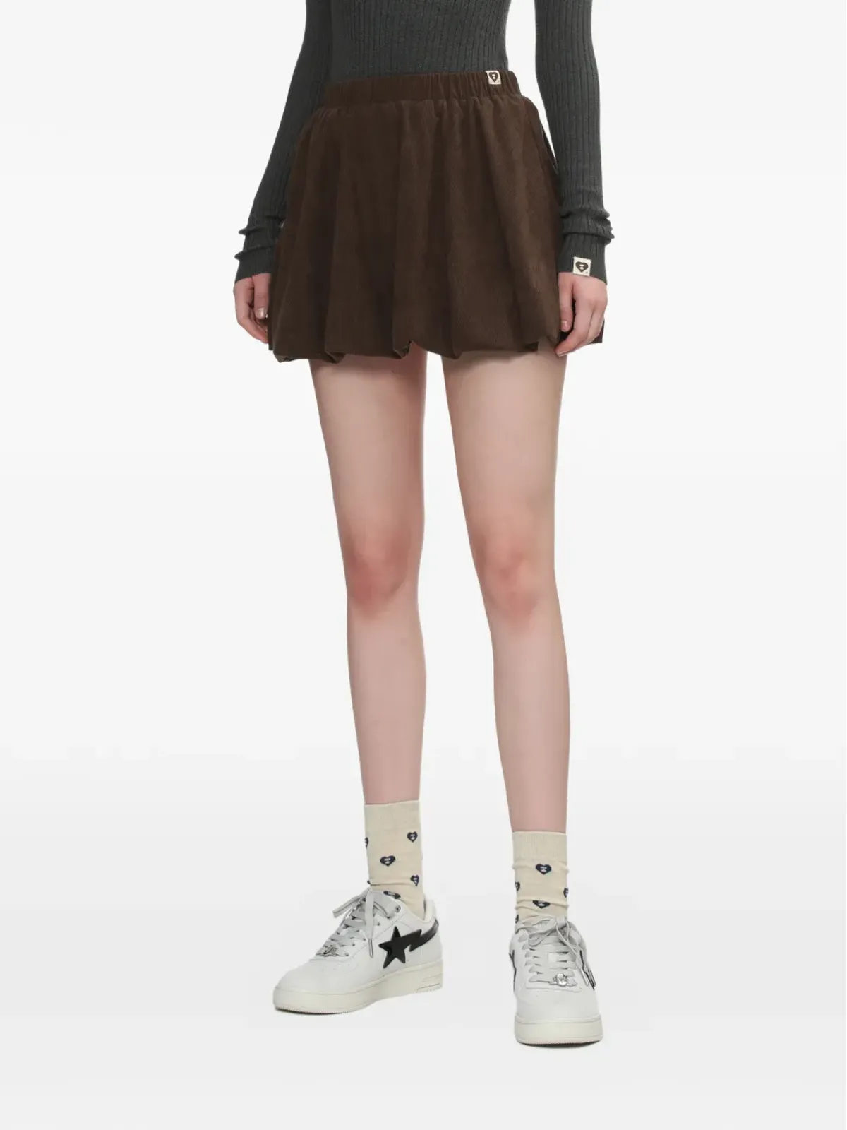 APEE by A BATHING APE コーデュロイ フレアスカート - 画像3