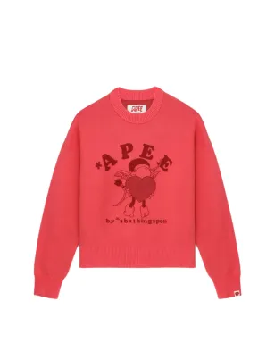 APEE™ by *A BATHING APE® graphic knitted sweater - Pink - サムネイル1