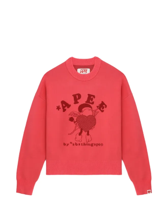 APEE™ by *A BATHING APE® APEE™ by *A BATHING APE® graphic knitted sweater - Pinkの商品画像
