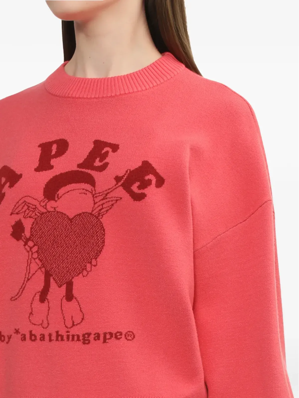 APEE™ by *A BATHING APE® graphic knitted sweater - Pink - 画像5