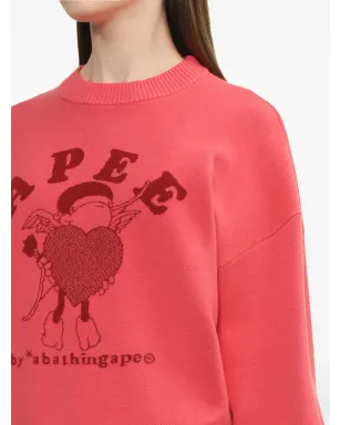 APEE™ by *A BATHING APE® graphic knitted sweater - Pink - サムネイル5