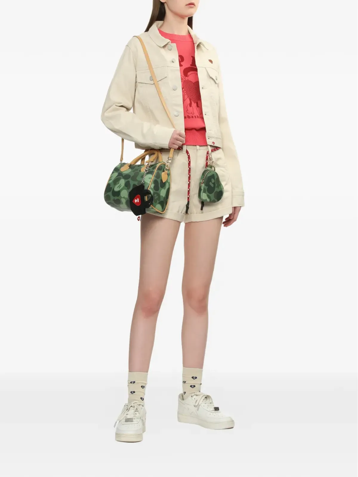 APEE™ by *A BATHING APE® graphic knitted sweater - Pink - 画像2