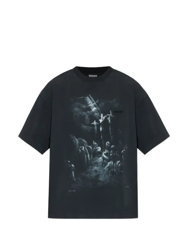 VETEMENTS VETEMENTS グラフィック ダメージ加工 Tシャツの商品画像