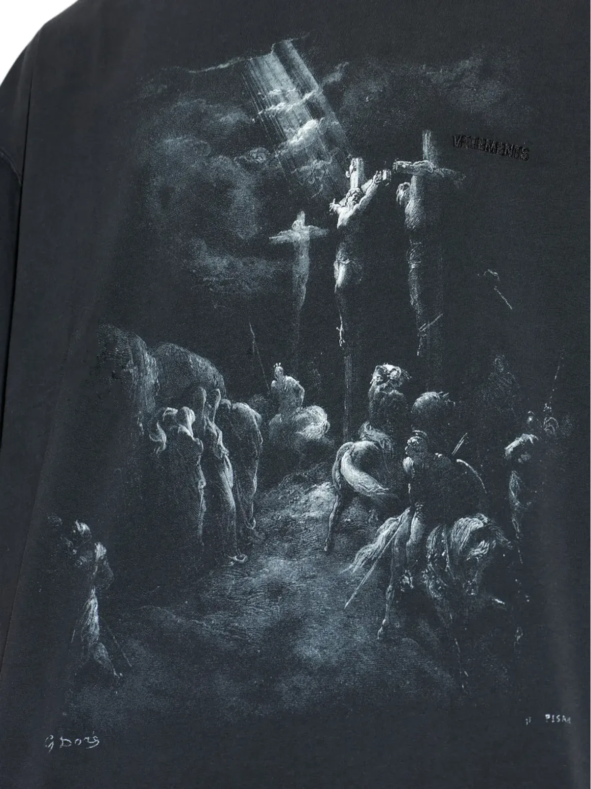 VETEMENTS グラフィック ダメージ加工 Tシャツ - 画像5