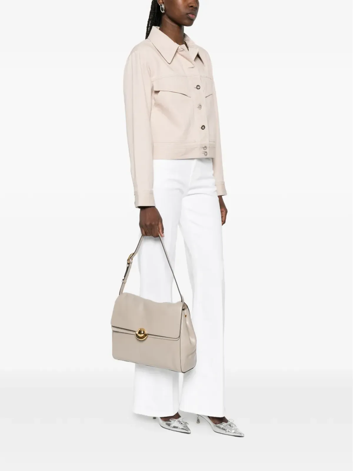Furla Domus フラップレザーショルダーバッグ - 画像2
