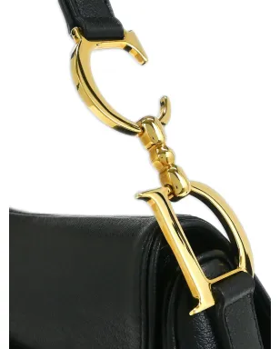 Christian Dior ビンテージ 2001 D-Charm サドルハンドバッグ - ブラック - サムネイル3