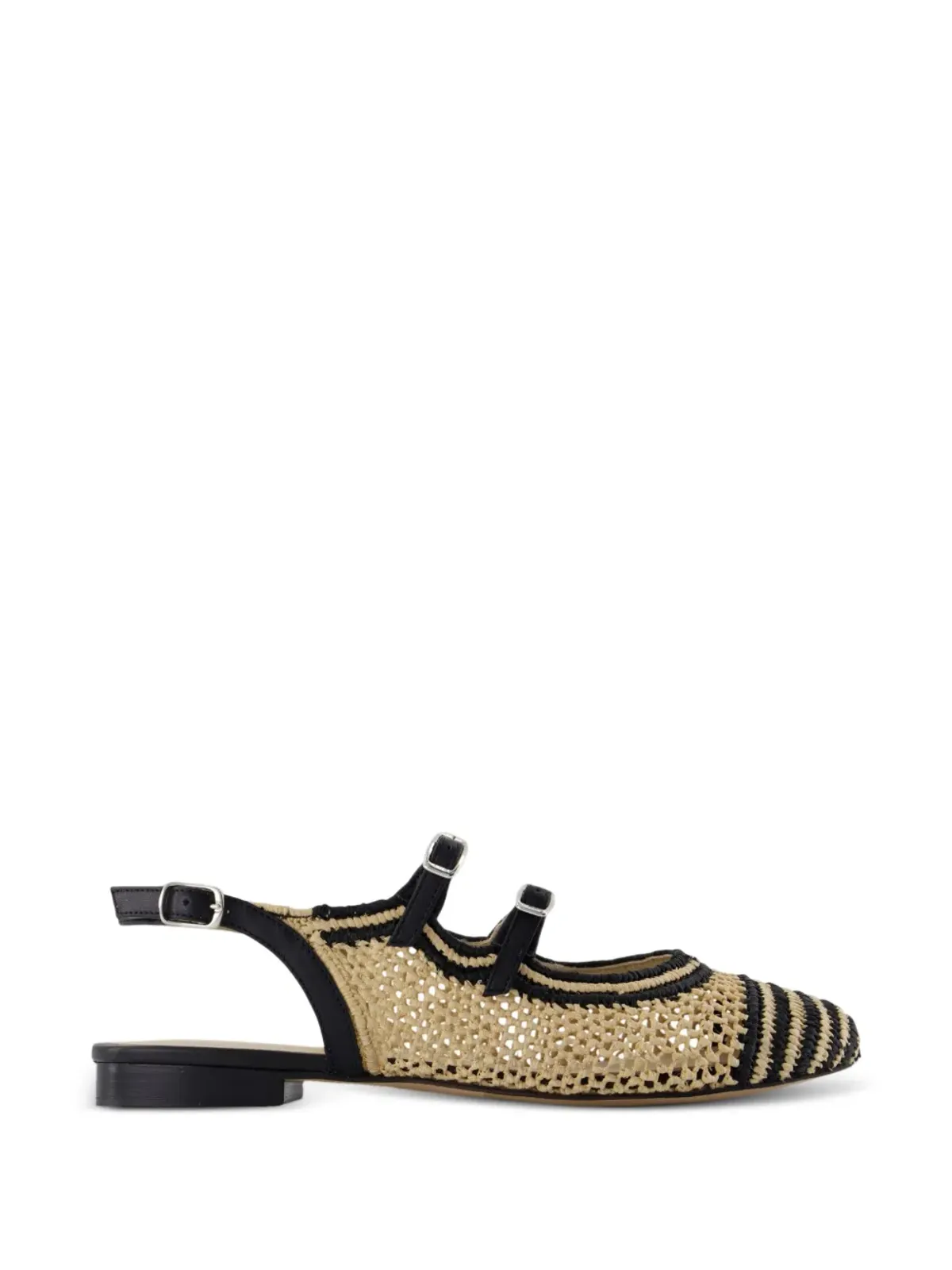 Carel Paris Balma raffia buckled pumps - 画像1