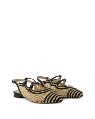 Carel Paris Balma raffia buckled pumps - サムネイル2