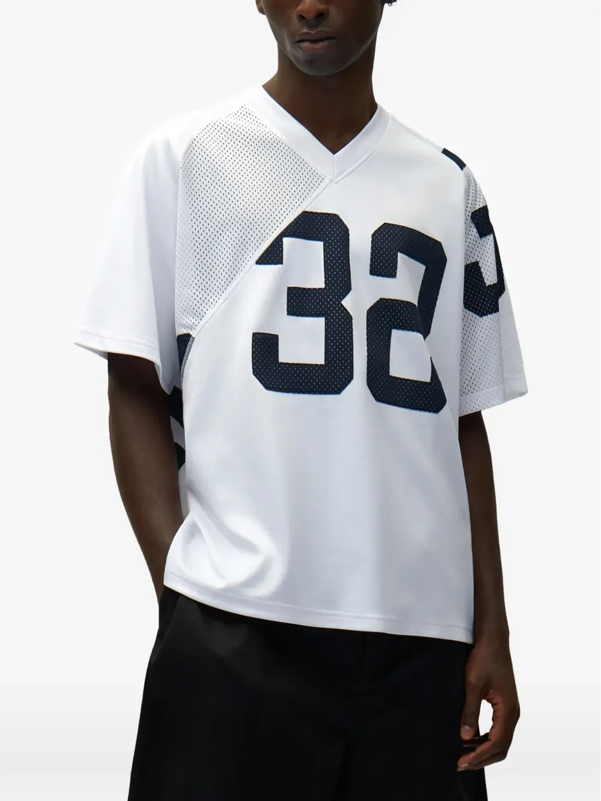 Arte Antwerp メッシュVネックTシャツ - 画像1